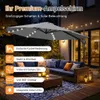 Faziango Sonnenschirm Ampelschirm 3x3 m Grau mit Solar LED, Produktbild-Vorschau 4