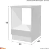 Flex Well Herdumbauschrank Tiago BxTxH 60 x 60 x 85 cm Produktbild-Vorschau 4