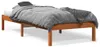 vidaXL Massivholzbett ohne Matratze Wachsbraun 100x200 Produktbild-Vorschau 1