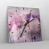 Wanduhr - Quadrat - Glasuhr - Blumen Rosa Vintage - 30x30cm Produktbild-Vorschau 4