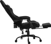 A black gaming chair with an extended footrest, shown from the side against a white background. Podgląd zdjęcia produktu