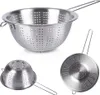 Multiple views of a stainless steel colander. Náhľad obrázku produktu