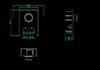 Technical drawings of a thermostat. Produktbild-Vorschau