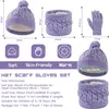 Wintermütze Schal Handschuhe Set für Mädchen Jungen 3 in 1 Produktbild-Vorschau 2