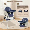 Hochstuhl Baby 2 in 1 mit Rollen, Höhenverstellbar Produktbild-Vorschau 2