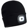 A black beanie with an integrated LED light. Produktbild-Vorschau