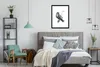 MuchoWow® Gerahmtes Poster Krähe - Vögel - Schwarz und weiß Produktbild-Vorschau 7