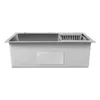 Evier en inox sans kit avec passoire 68*45*21cm(argent) Voir les images du produit 7
