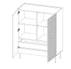 Kommode Onda Kommode 98X127X45 Cm 2 Türiger Produktbild-Vorschau 3