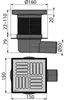 AlcaDrain Bodenablauf 150×150/50 mm mit einem waagrechten Voir les images du produit 2