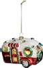 Christbaumschmuck Glas 11,2cm Wohnwagen Figur Rot / Weiß Produktbild-Vorschau 2