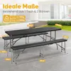 Sekey 180cm Bierzeltgarnitur 3-teilig Klappbar Campingtisch Produktbild-Vorschau 8