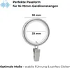 100 Stück Metall Gardinenringe mit Clips Farbe Satin für 16 Produktbild-Vorschau 3