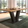 Ausziehbarer Esstisch Artisan Grau V-Fußgestell 150-190 cm Produktbild-Vorschau 6