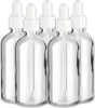 5x Farblose Glasflasche 100 ml mit weißer Pipette Produktbild-Vorschau 1