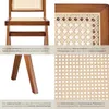 tectake® Holzstuhl Lissy Boho-Stil 48,5 x 53,5 x 83 cm, Produktbild-Vorschau 4