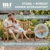 Gartenbank Teak Sitzbank 120cm mit Motiv Herz Produktbild-Vorschau 8