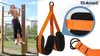 A collage showing a man using pull-up assist straps on a bar, a close-up of the straps, and a logo. Náhled obrázku produktu