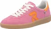 A single pink sneaker with orange accents and a brown sole is shown against a white background. Voir les images du produit