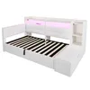 Stauraumbett mit LED-Beleuchtung, Aufbewahrung, Lattenrost, Produktbild-Vorschau 2