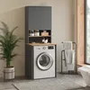 Waschmaschinenschrank Vicco Viktor Anthrazit/Goldkraft Produktbild-Vorschau 3