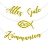 Oblique Unique Girlande Alles Gute zur Kommunion mit Fisch Produktbild-Vorschau 1