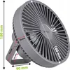 Ventilatore da tavolo con batteria e luce 6xSMD grigio Anteprima dell’immagine prodotto 9