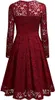 Damen Vintage Spitzenkleid mit Langen Ärmeln und Produktbild-Vorschau 4