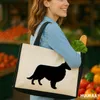 Huuraa Jutetasche Collie Sheltie Silhouette 21 Liter Black Produktbild-Vorschau 2