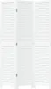 A white, three-panel room divider with slatted doors. Anteprima dell’immagine prodotto