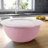 3er Set Kunststoff Salatschüsseln Rührschüssel Pastellrosa Produktbild-Vorschau 4