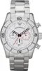 A close-up studio shot of a silver Emporio Armani watch with a white dial. Produktbild-Vorschau