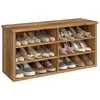 A shoe rack filled with various shoes. Náhled obrázku produktu