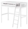 Kieferholzbett Hochbett Stockbett 90x200 aus Kiefer weiß Produktbild-Vorschau 1