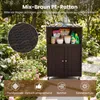 COSTWAY Mobile da giardino angolare in polyrattan, mobile Anteprima dell’immagine prodotto 4