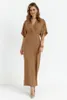 Makover Maxikleid für Frauen Belald K163 beige XL Produktbild-Vorschau 4