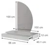 Schminktisch Vicco Sherry Weiß Hochglanz 100 cm mit LED - Produktbild-Vorschau 2