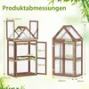 COSTWAY Serre de jardin à 3 étages avec toit ouvrant, Voir les images du produit 3
