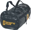 Schwarze Materialtasche Tarp Duffle von singing rock mit gelbem Logo und Tragegriffen. Voir les images du produit
