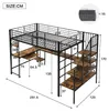 Letto a soppalco 120x200 cm, nero antracite, in ferro, con Anteprima dell’immagine prodotto 2