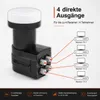 Opticum RED Quad LNB 03H 0,1 dB für 4 Teilnehmer 4K UHD Produktbild-Vorschau 2