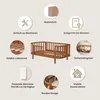 Petite Amélie Kinderbett Ovales Cocoon 70x140 cm - Walnuss Produktbild-Vorschau 3