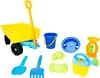 Bieco Strandwagen Sandspielzeug Set 9 tlg. | Robustes Hand Produktbild-Vorschau 1