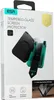 The image shows the packaging of a tempered glass screen protector. Voir les images du produit