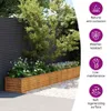 vidaXL Garten-Hochbeet 482 x 50 x 36 cm Cortenstahl Produktbild-Vorschau 5