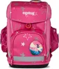 A pink ergobag Cubo Light Set backpack with a star pattern and a unicorn patch. Anteprima dell’immagine prodotto