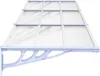 vidaXL Dveřní stříška šedá a průhledná 297,5x90 cm Náhled obrázku produktu 4