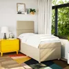 vidaXL Boxspringbett mit Matratze Creme 90x190 cm Stoff Produktbild-Vorschau 5
