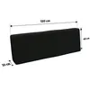 A black rectangular cushion with dimension lines indicating its size. Produktbild-Vorschau