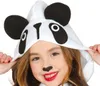 A young girl wearing a panda costume hood. Anteprima dell’immagine prodotto